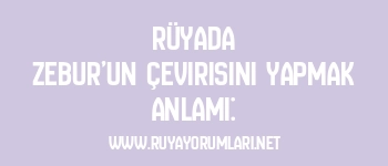 Rüyada Zebur’un Çevirisini Yapmak Anlamı: